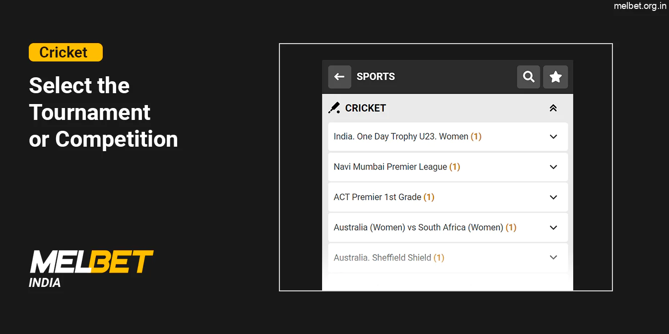 Discover Available Cricket Tournaments and Events - Mostbet