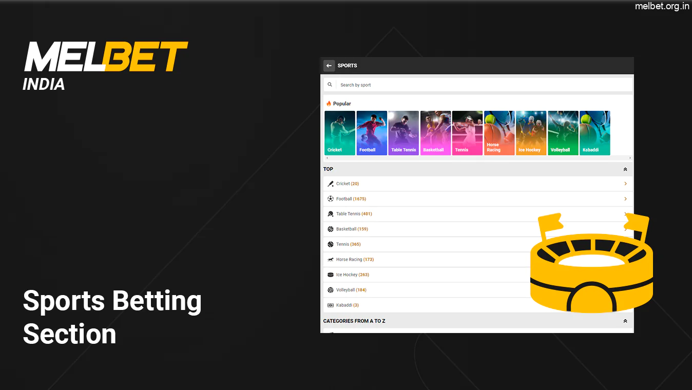 Melbet India Sports Betting Section