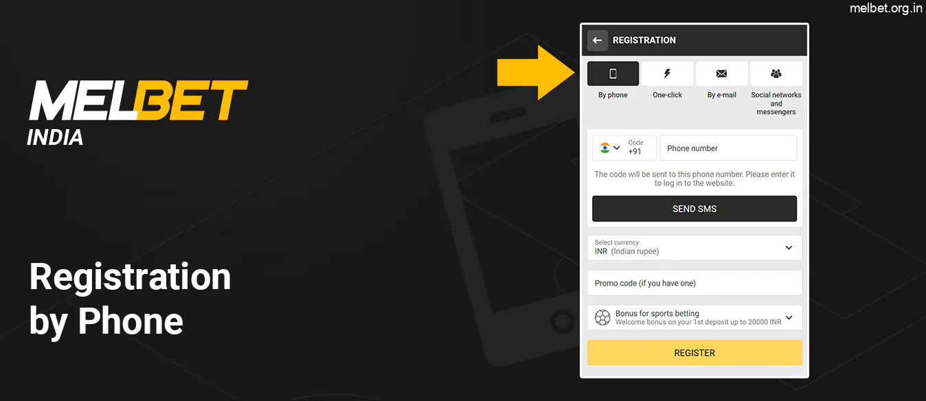 Melbet India Registration by Phone