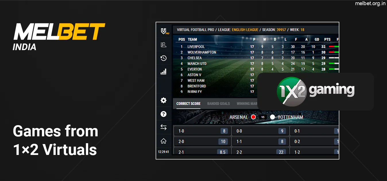Virtual Games from 1x2 Gaming Provider at Melbet India