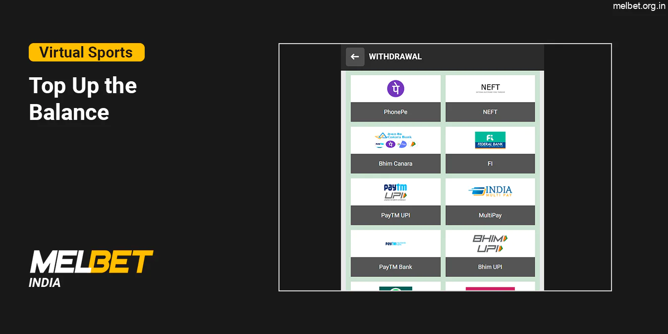 Top up your bankroll at Melbet India